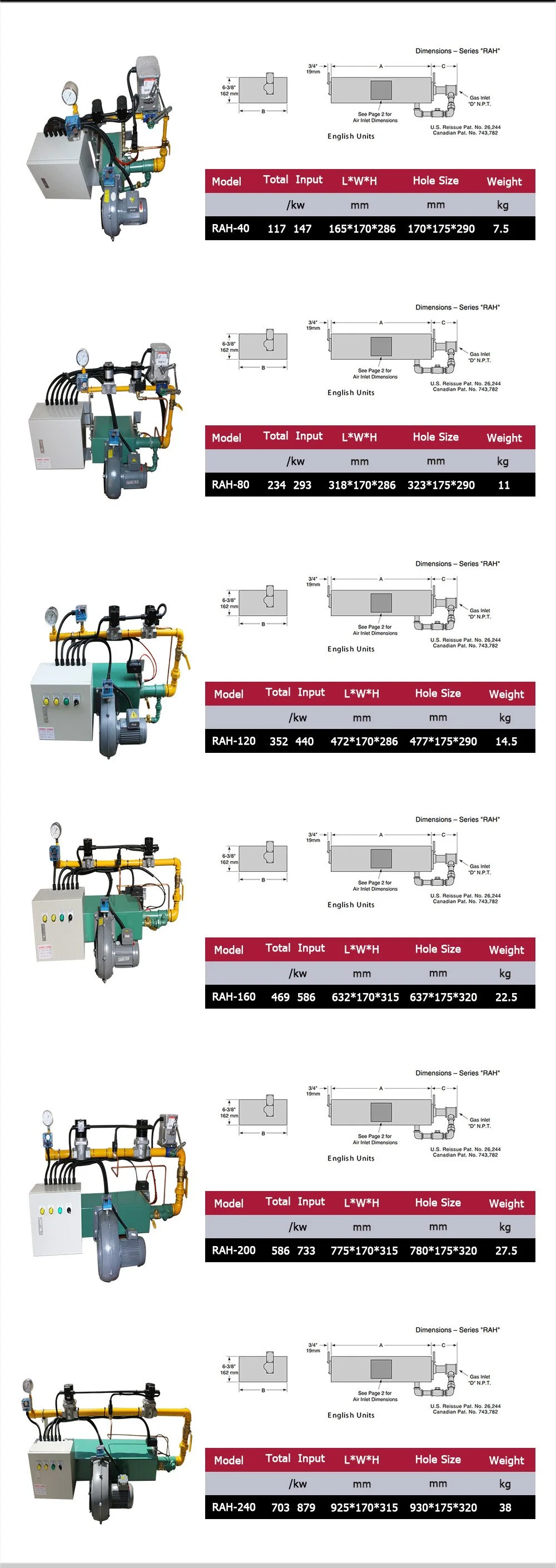 Original and Genuine Eclipse Gas Burner for Rapid Heating in The Industrial Field of Direct Sales in Chinese Factories for Internal Combustion Engine Production